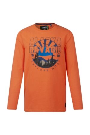 Ravagio Jongens shirt lm ronde hals Ravagio Navin W80247 as Noris orange