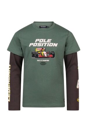 Unlocked Jongens shirt lm ronde hals Unlocked 3117601 W10275 47.DARKGREEN.W25