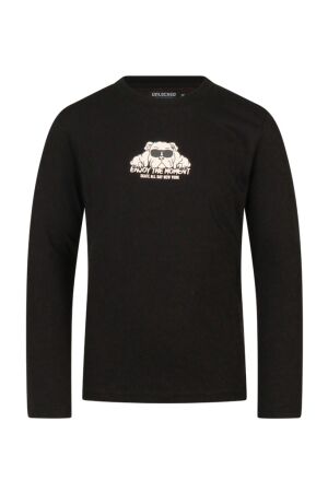 Unlocked Jongens shirt lm ronde hals Unlocked 3117605 W10286 02.BLACK.W25