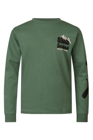 Unlocked Jongens shirt lm ronde hals Unlocked 524104R W10494 as swatch darkgreen