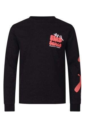 Unlocked Jongens shirt lm ronde hals Unlocked 524104R W10494 black