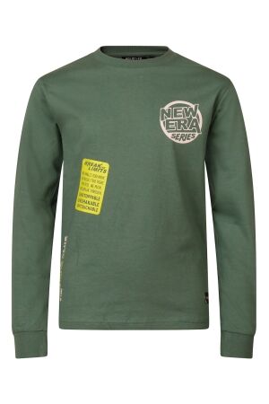 Unlocked Jongens shirt lm ronde hals Unlocked 484068R W10496 Dark green