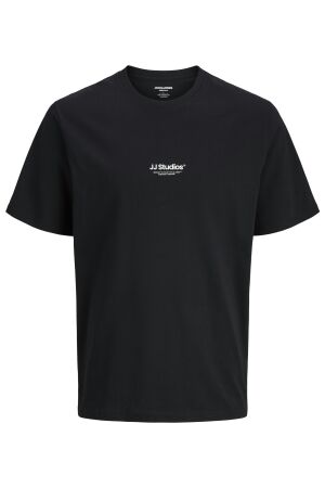 jack & jones junior Jongens shirt lm ronde hals jack & jones junior 12279577 BLACK