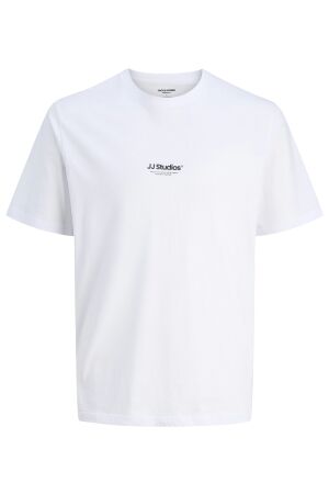 jack & jones junior Jongens shirt lm ronde hals jack & jones junior 12279577 WHITE