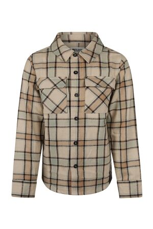 no way monday Jongens overhemd lm no way monday 056169-1 light grey