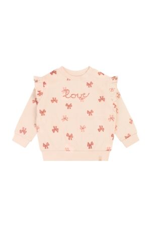 Bakkaboe Babymsj trui lm Bakkaboe Bow W10353 14-1307 rose dust