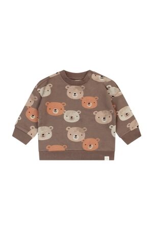 flinq newborn Babyjgs trui flinq newborn Beary W10347 18-1306 iron/TAUPE