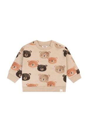 flinq newborn Babyjgs trui flinq newborn Beary W10347 15-1306 oxford tan/ZAND