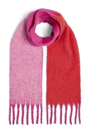 Pieces Winteraccessoires ds sjaal Pieces 17158215 beetroot purple/colour blocking
