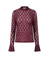 lizzi lou Lacy lds W20259 Rood bordo