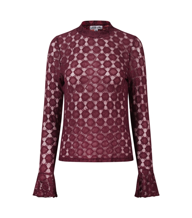 lizzi lou Lacy lds W20259 Rood bordo