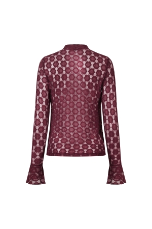 lizzi lou Lacy lds W20259 Rood bordo