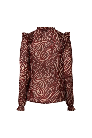 City Life Ysra ruffle W10537 Rood bordo