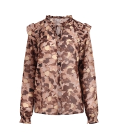 City Life Ysra ruffle W20566 Bruin midden