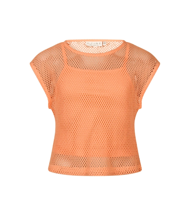 D Zine Netty top Z80260 Oranje licht zalm