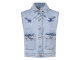 D Zine Nola gilet Z10335 Denim licht gebleekt