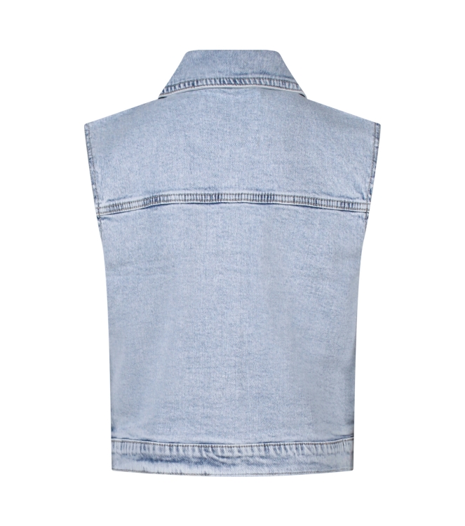 D Zine Nola gilet Z10335 Denim licht gebleekt